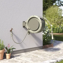 Verve Wall-mounted Manual Hose Reel Set (L)25m -Garden Outdoor Store verve wall mounted manual hose reel set l 25m5059340250991 01i