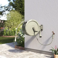 Verve Wall-mounted Manual Hose Reel Set (L)25m -Garden Outdoor Store verve wall mounted manual hose reel set l 25m5059340250991 04i